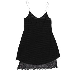 Free People Intimately Free Black Floral Lace Layered Camisole Slip Dress | L